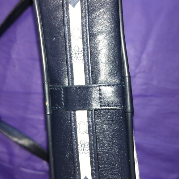 MCM Authentic White Visetos Crossbody Bag Navy Blue with dust bag - Picture 4 of 6